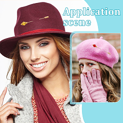 10 шт. 10-х цветные стеклянные булавки для шляп&nbsp;JEWB-BC00001