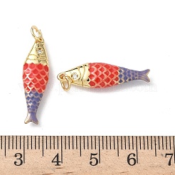 Pendentifs d'émail en laiton &nbsp;KK-B155-03A-01G