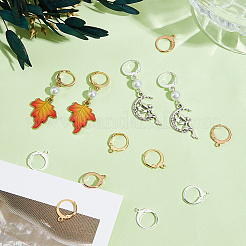 60 шт. 3 стиля фурнитуры для сережек с застежкой-молнией из нержавеющей стали 304&nbsp;STAS-BBC0008-30D