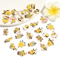 30шт 15 стиля сплава эмалевые подвески&nbsp;ENAM-YW0008-39