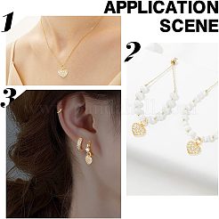 24 шт. 3 цвета латунные микро проложить прозрачные кубические циркониевые подвески&nbsp;KK-NB0001-41