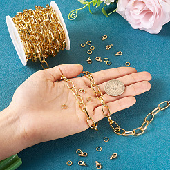 Наборы для самостоятельного изготовления ожерелий из алюминиевой цепи&nbsp;DIY-TA0012-10