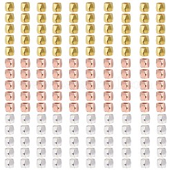 150шт 3 цвета латунные дистанционные бусины&nbsp;KK-LS0001-12