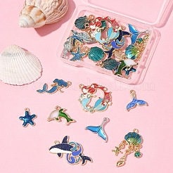 24шт 12 стиля подвески из сплава с эмалью&nbsp;FIND-FS0004-19