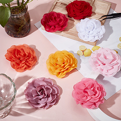 8 шт. 8-х цветные аксессуары для цветочного орнамента из полиэстера&nbsp;DIY-GF0010-64B