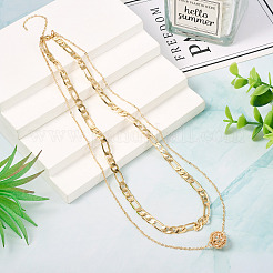Латунные двухслойные ожерелья NJEW-TAC0020