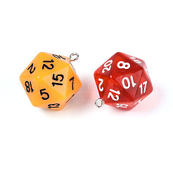 20 граненые непрозрачные акриловые подвески OACR-N148-01