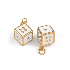 Подвески в форме сердца из нержавеющей стали 304 с белой эмалью и соединительными кольцами&nbsp;STAS-P410-16G