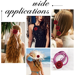 6шт 3 стиля пластиковая искусственная головка цветка&nbsp;AJEW-CA0004-61A