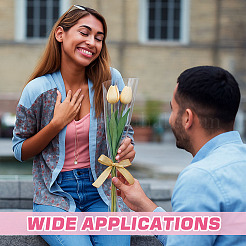 250 шт. 5-х цветные пластиковые пакеты для букетов цветов&nbsp;AJEW-BC0009-70