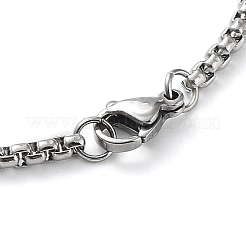 Не тускнеющие ожерелья с подвесками в виде гантелей из нержавеющей стали марки 304&nbsp;NJEW-Z023-01P