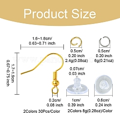 60 шт латунные серьги крючки DIY-FS0007-61