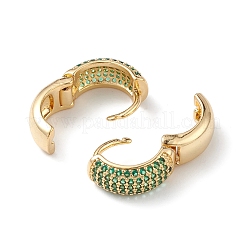 Серьги-кольца с кубическим цирконием EJEW-M216-01A