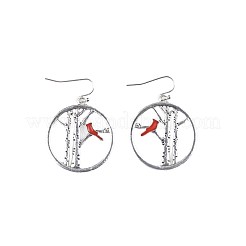 Серьги-подвески из цинкового сплава с эмалью&nbsp;FS-WG03B65-01