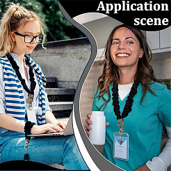 2 pz cinghie per badge identificativi in poliestere&nbsp;DIY-HY0003-74
