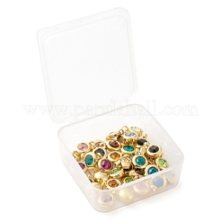 36 шт. 12-х цветные подвески из нержавеющей стали 304 со стразами STAS-LS0001-29G