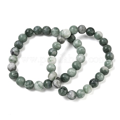 Natürliche Jade-Rundperlen-Stretcharmbänder&nbsp;GG-CBA12F1-02A-03