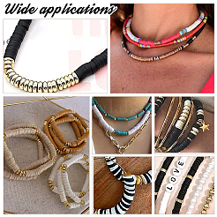 2 пакетик фиксированных двухцветных бусин из полимерной глины ручной работы CLAY-PH0002-03