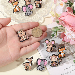 24 pièce de 6 styles de décorations de paille en plastique de style dessin animé&nbsp;FIND-FH0011-91