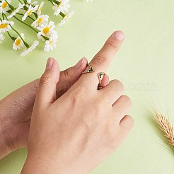 Кольцо-манжета из прозрачного кубического циркония с крест-накрест&nbsp;X1-RJEW-T016-36G-01