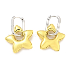 Серьги-кольца из латуни для женщин&nbsp;EJEW-U057-06C-03GP