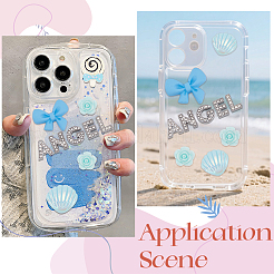 亜鉛合金スライドチャームを含むDIY電話ケース装飾キット  アクリルパールカボション  樹脂カボション  藤紫色  3~26mm  穴：1.5~3x5~7.9mm&nbsp;DIY-SC0033-04