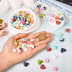 60шт 6 цвета акриловые бусины&nbsp;OACR-TA0003-13