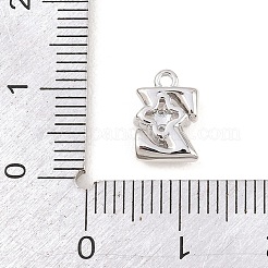 26шт латунные микропаве прозрачные кубические циркониевые подвески&nbsp;KK-Z151-18P