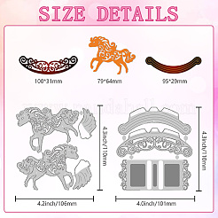 Углеродистая сталь разрезает трафареты DIY-WH0309-2104