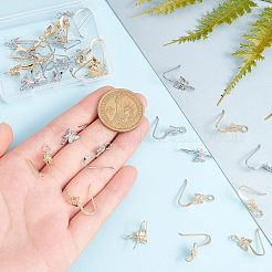 32 шт. 2 цвета латунные крючки для серег&nbsp;KK-FH0003-04