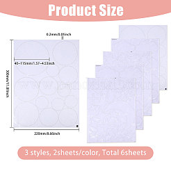 6 Stück 3 Arten PVC-Wandaufkleber&nbsp;AJEW-CA0004-97