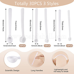 30 шт. 3 вида пластиковых ложек&nbsp;AJEW-TA0001-89