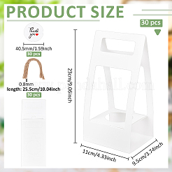 30 boîte de transport rectangulaire pliable en papier pour plantes à fleurs&nbsp;DIY-BC0017-97B