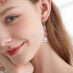 Фарфоровые керамические бусины ручной работы с цветочным принтом&nbsp;PORC-LT0001-12C