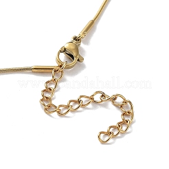 Ожерелье из круглой цепочки-змейки из нержавеющей стали 304 с вакуумным покрытием PVD и застежками-лобстерами STAS-P045-11G-A