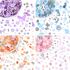 100 г 10 стиля прозрачных акриловых бусин OACR-YW0002-65A