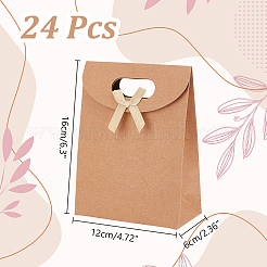 Прямоугольные подарочные пакеты из крафт-бумаги CON-WH0088-79