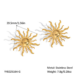 Серьги-гвоздики из нержавеющей стали 304 в форме солнца&nbsp;HU6679-1