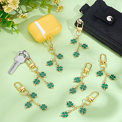 8 шт. подвеска в виде клевера из сплава с эмалью&nbsp;HJEW-PH02206