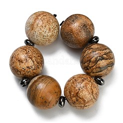 Cuentas de jaspe imagen natural hebras&nbsp;GG-CBA007A-D08-02