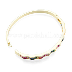 Шарнирный браслет с волнистым цирконием BJEW-N014-016