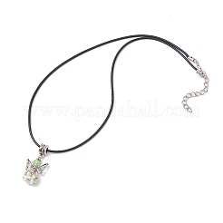 Ожерелья с подвесками из стеклянных бусин в виде ангела&nbsp;NJEW-MZ00094-03