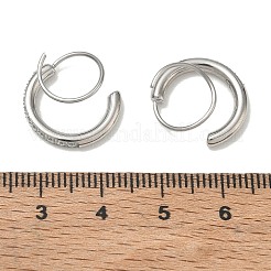 Pendientes de acero inoxidable 304 con rhinestone&nbsp;SA-CBACF51-10P