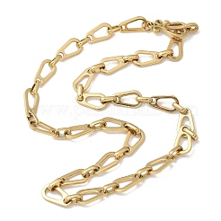 Ожерелья из нержавеющей стали 304 с каплевидными звеньями для женщин&nbsp;NJEW-R012-02G