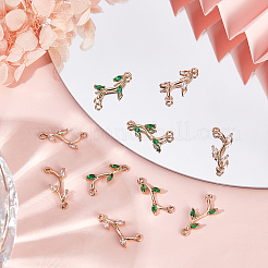 20 шт. 2-х цветные латунные подвески-соединители с микропаве из кубического циркония&nbsp;KK-BBC0002-97