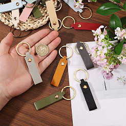 120 pièces 15 couleurs porte-clés en cuir pu&nbsp;KEYC-GL0001-19