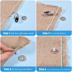 Овальный пластиковый глаз для поделок&nbsp;DIY-GL0005-64C