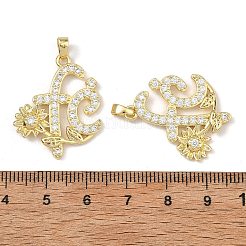 Messing micro pave klare zirkonia anhänger&nbsp;CU-L277-11G