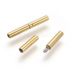 PVD真空メッキ304ステンレススチールバヨネット留め金  長持ちメッキ  コラム  ゴールドカラー  18~20x2.5mm  穴：1.5mm&nbsp;STAS-F196-01G-02