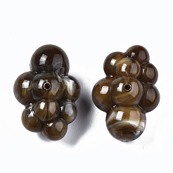 アクリルビーズ  天然石風  ココナッツブラウン  33x23x17mm  穴：2mm  約80個/500g&nbsp;OACR-N130-020A-A04